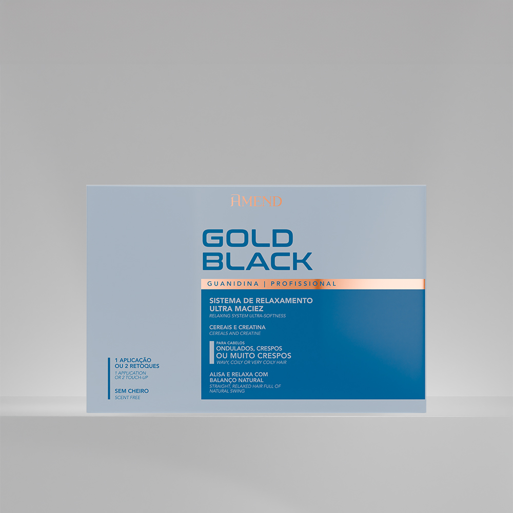 Relaxamento Amend Gold Black Guanidina 1 Apl. / 2 Retoques